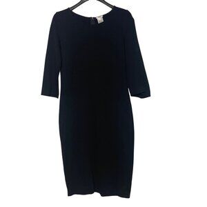 Wolford Midi Sheath Dress Sz 12 Stretch Ponte Career Minimalist Quiet Luxury